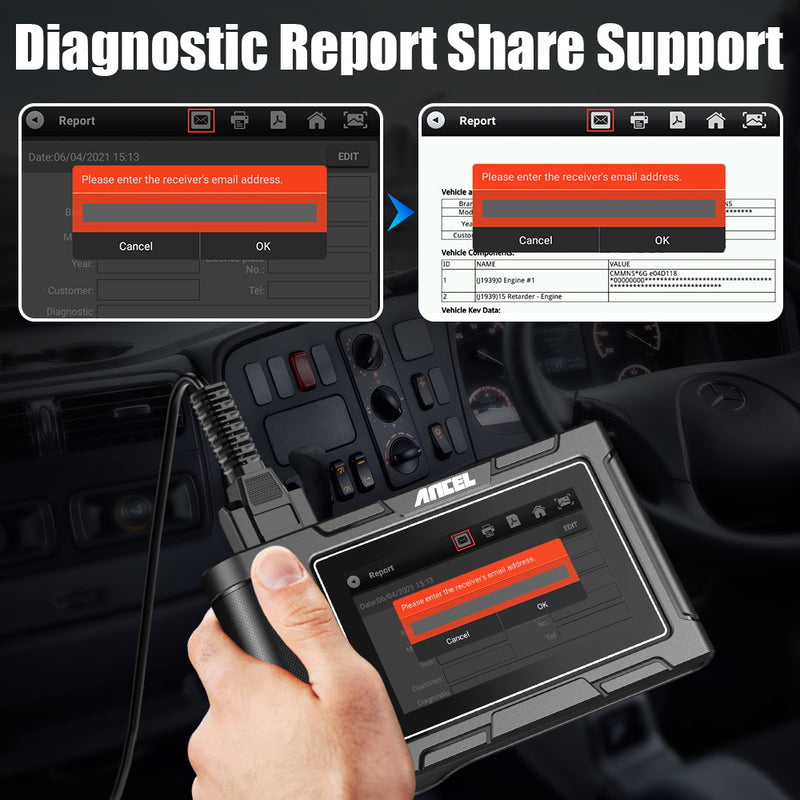 Heavy Duty Truck Scan Tool ANCEL HD3200 All System 12V/24V 2in1 Cars and Trucks
