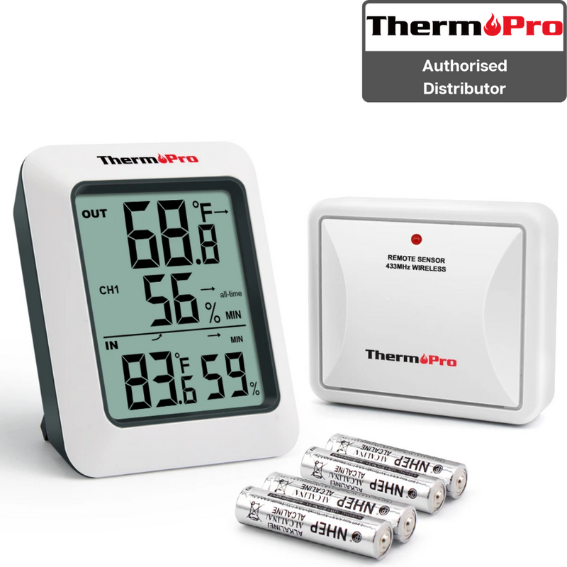 ThermoPro TP60S Wireless Digital Indoor Outdoor Thermometer Humidity Monitor
