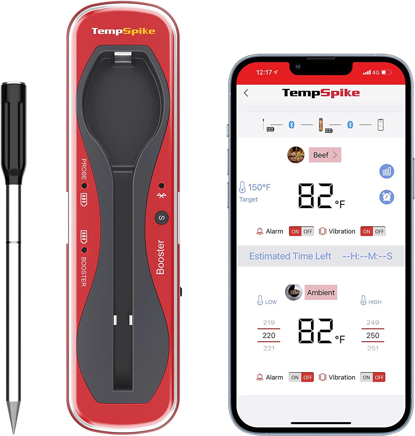 ThermoPro TP28 500FT Long Range Wireless Meat Thermometer with Dual Probe  for Smoker BBQ Grill Thermometer in Orange