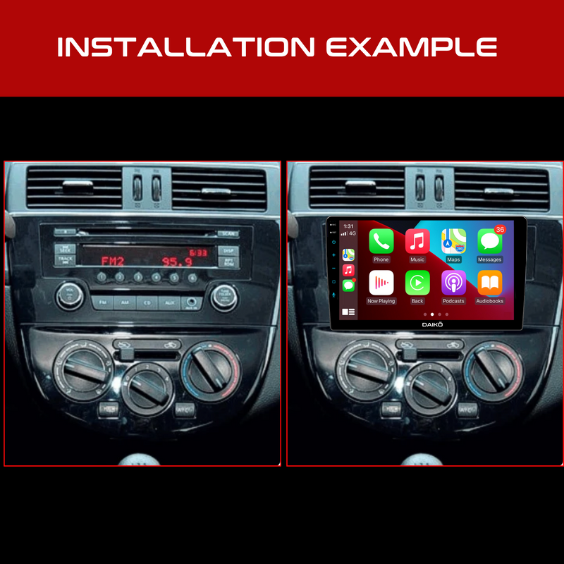 Daiko Car Stereo Carplay Android Auto For Nissan Tiida 2011 Low Configuration