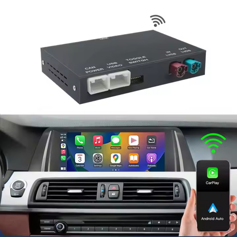 Wireless CarPlay Android Auto Decoder For BMW CCC 3,5,7 Series 2006-2009