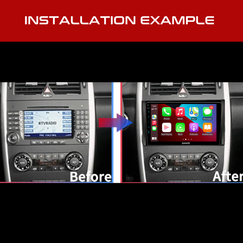 Daiko Car Stereo Wireless Carplay Android Auto For Mercedes Benz B200 Vito Viano