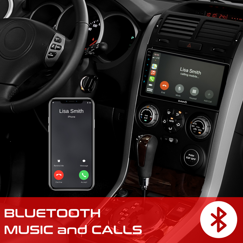 Daiko PRO Multimedia Unit Wireless Carplay Android Auto GPS For Mitsubishi Mirage 2012-24