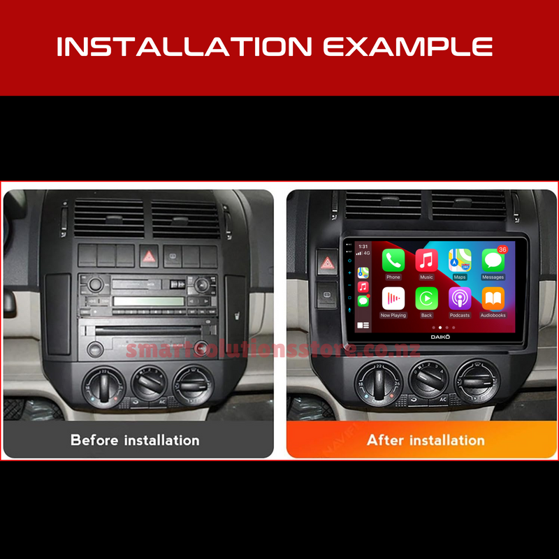 Daiko PRO Car Stereo Wireless Carplay Android Auto For Vw Polo 2004-2011 9Inch