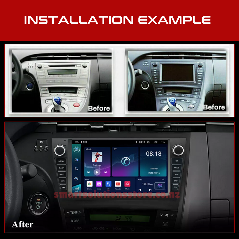 Daiko PRO Car Stereo Wireless Carplay Android Auto For Toyota Prius 2009-2015 Buttons And Knobs