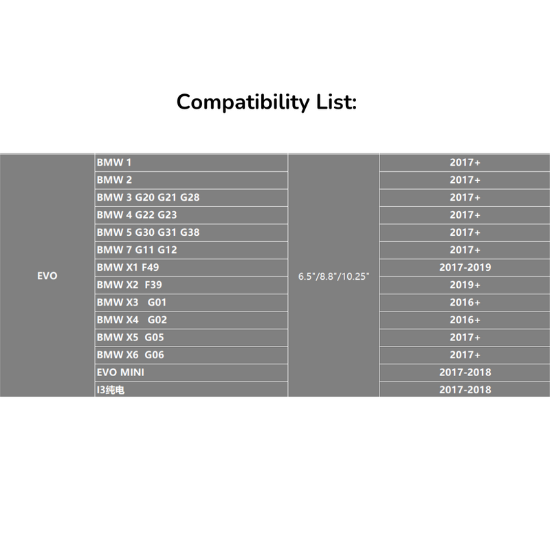 Wireless CarPlay Android Auto Decoder For BMW MINI EVO 1,2,3,4,5,7,X Series 2017+