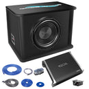 Recoil RS10K Single 10inch� Complete Subwoofer and Amplifier Bass Package 4AWG Wiring Kit