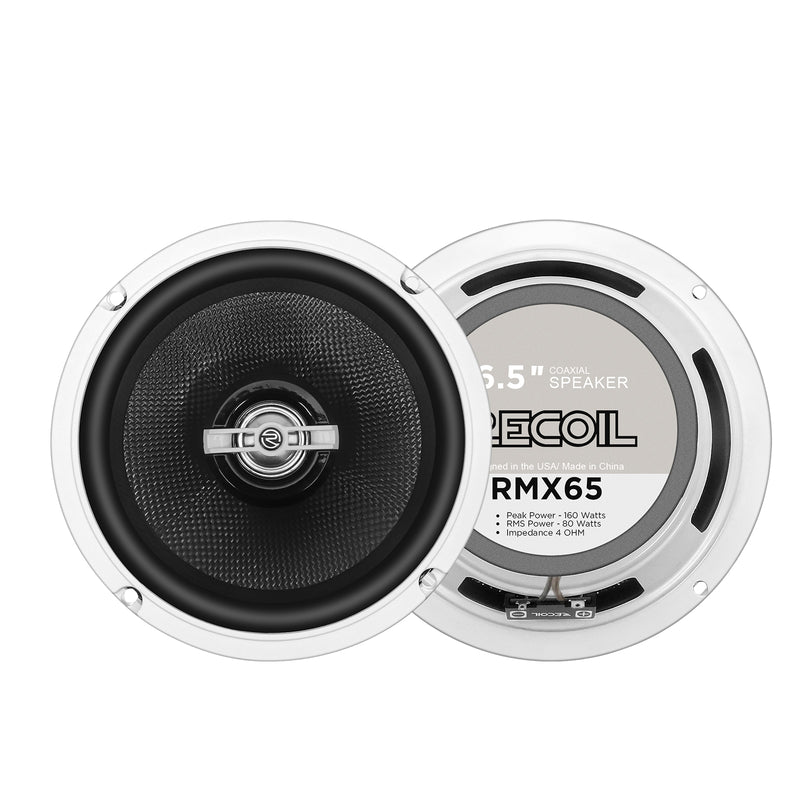 Recoil RMX65 2-way Coaxial Car Speakers 6.5" 320W Max Echo Plus Series