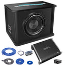 Recoil RS10K Single 10inch� Complete Subwoofer and Amplifier Bass Package 4AWG Wiring Kit