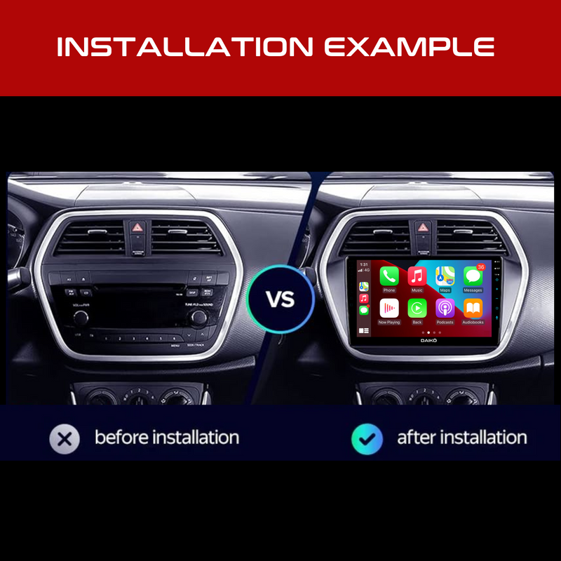 Daiko Ultra Car Stereo Wireless Carplay Android 6GB RAM + 126GB Auto For 2005-2016 Suzuki SX4 / Fiat Sedici