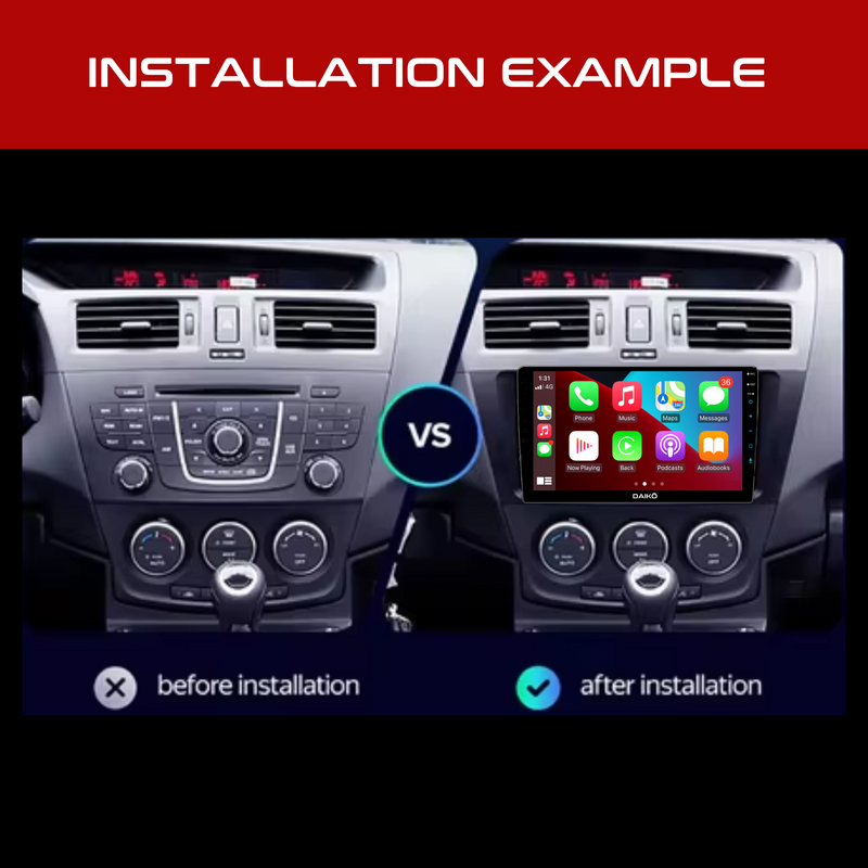 Daiko X Car Stereo Wireless Carplay Android 2GB RAM + 32GB Auto 2GB RAM + 32GB For 2013 Mazda Premacy / Nissan Lafesta