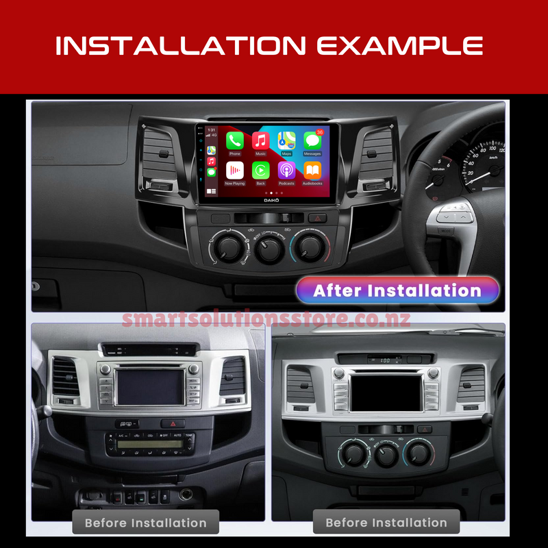 Daiko X Multimedia Unit Wireless Carplay Android Auto ForToyota Hilux 2008-2014