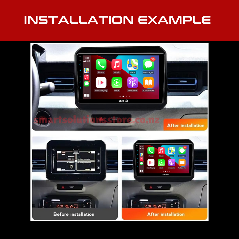 Daiko Multimedia Unit Wireless Carplay Android Auto For Suzuki Ignis 2016+