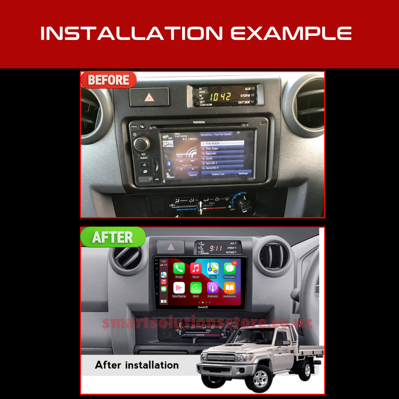 Daiko Ultra Car Stereo Wireless Carplay Android Auto For Toyota Land Cruiser LC70 2011+