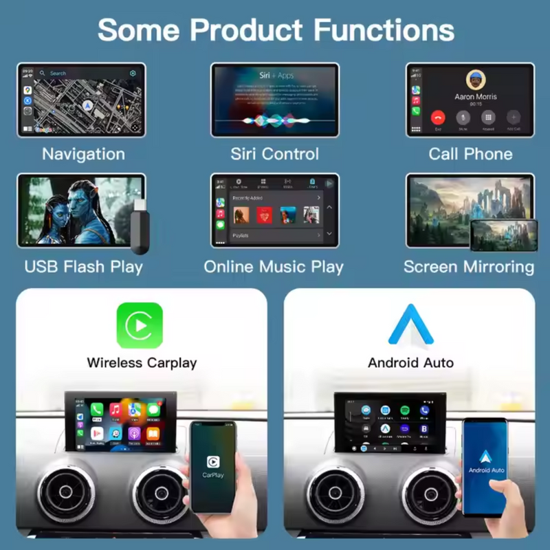 Wireless CarPlay Android Auto Decoder For Audi With MIB MIB2 A3 A4 A5 Q2 Q5 Q7