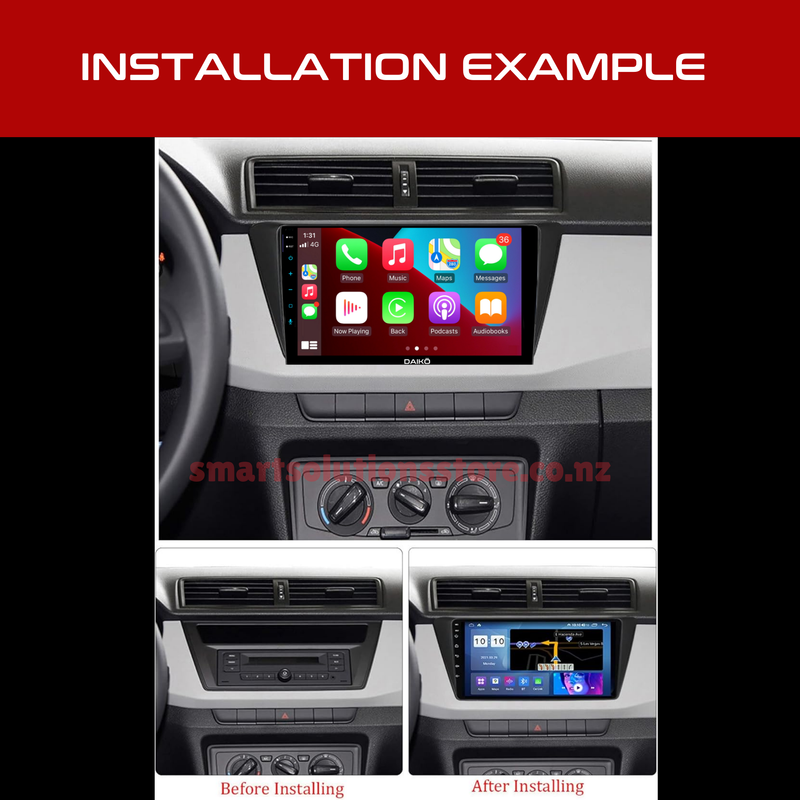 Daiko Ultra Car Stereo Wireless Carplay Android Auto For Skoda Fabia 2015+
