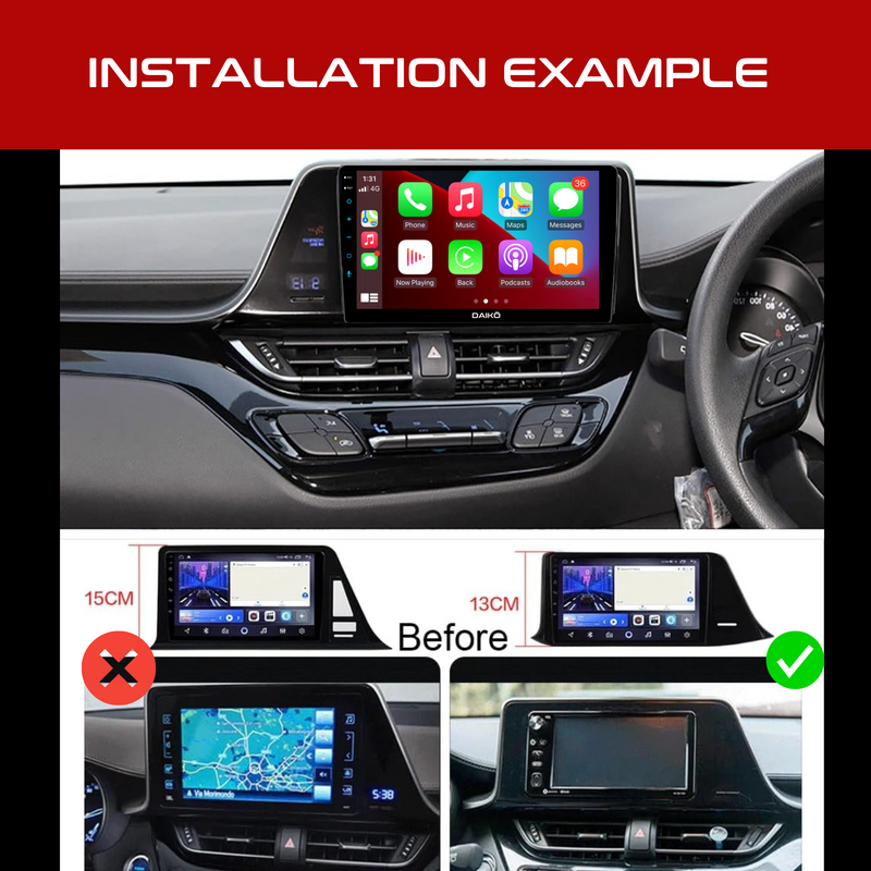 Daiko Ultra Multimedia Unit Wireless Carplay Android Auto GPS ForToyota C-HR