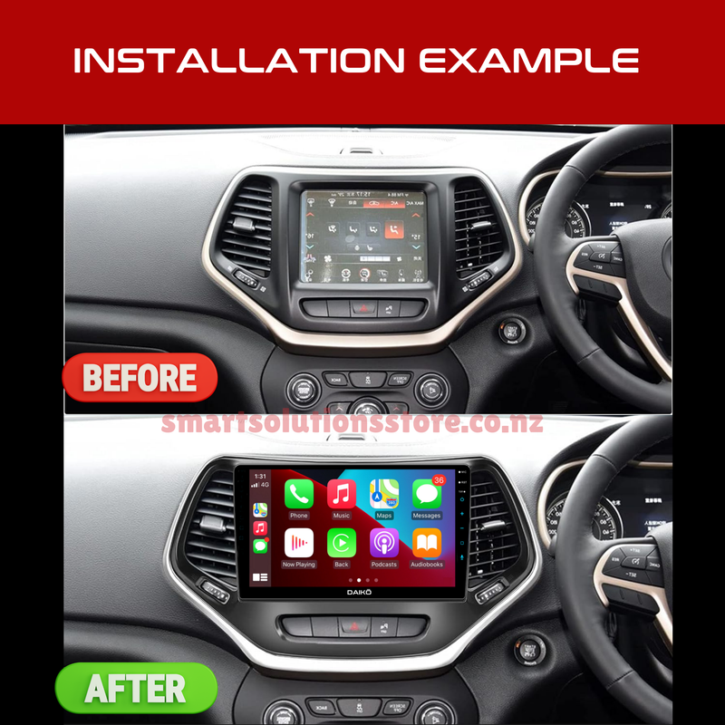 Daiko Multimedia Unit Wireless Carplay Android Auto For Jeep Cherokee 2015+