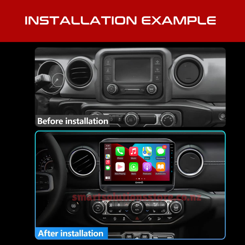 Daiko X Multimedia Unit Wireless Carplay Android Auto For Jeep Wrangler 2018+