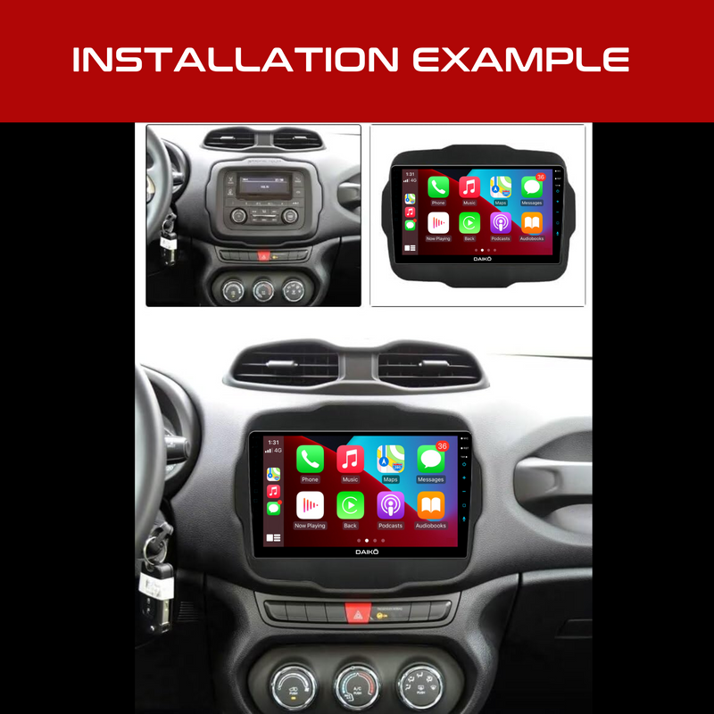 Daiko PRO Car Stereo Wireless Carplay Android Auto For Jeep Renegade 2016+