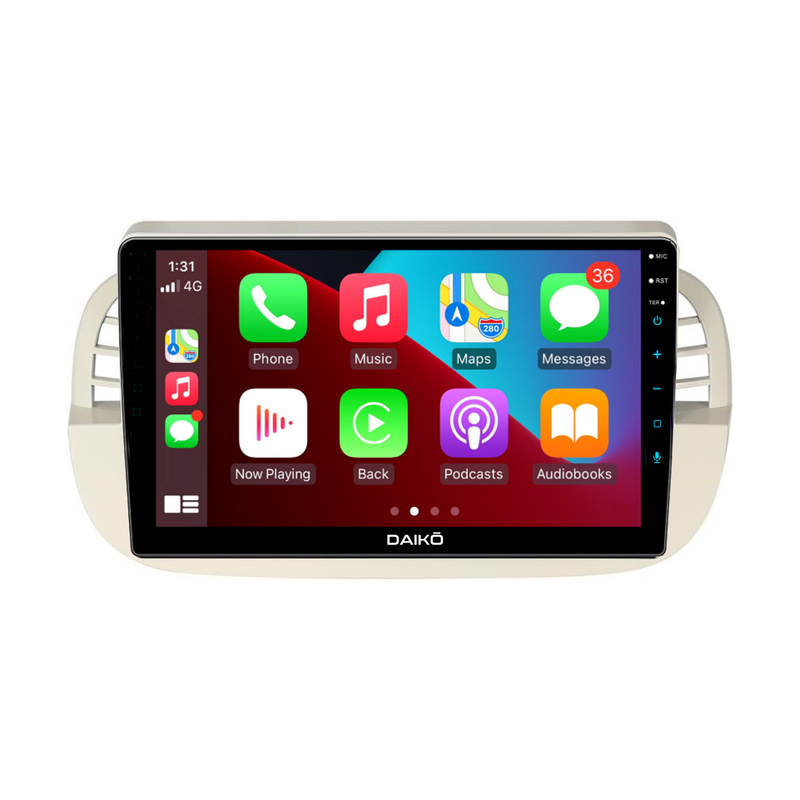 Daiko X Multimedia Unit Wireless Carplay Android Auto For Fiat 500 2007-2015