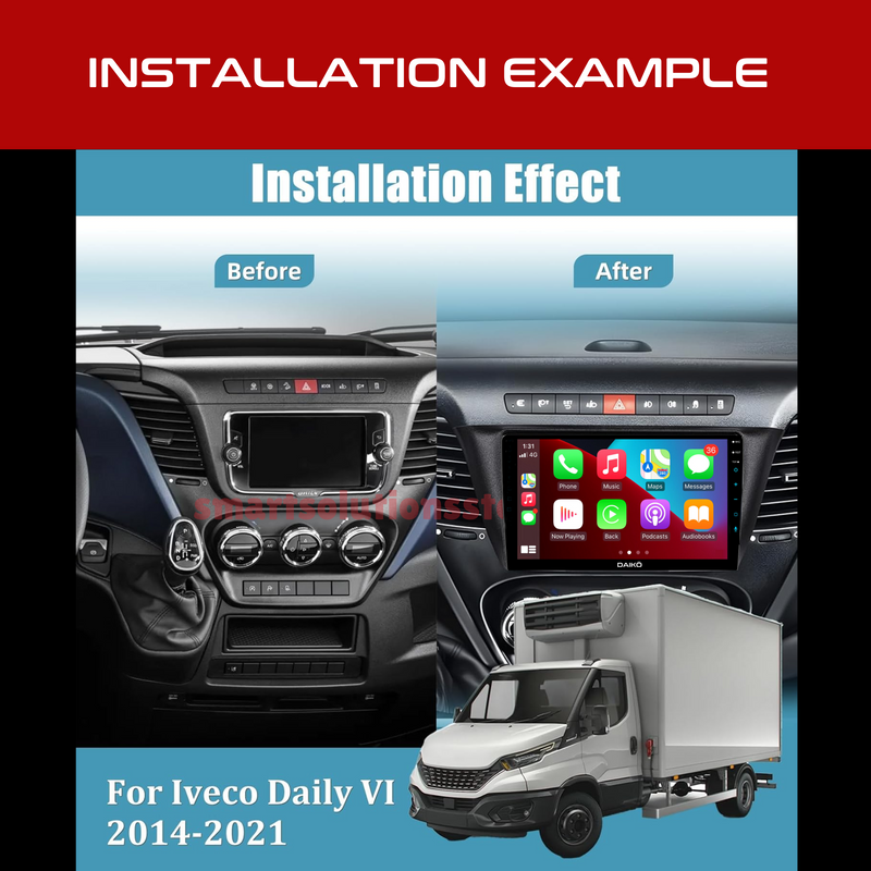 Daiko Multimedia Unit Wireless Carplay Android Auto For Iveco Daily 2014+