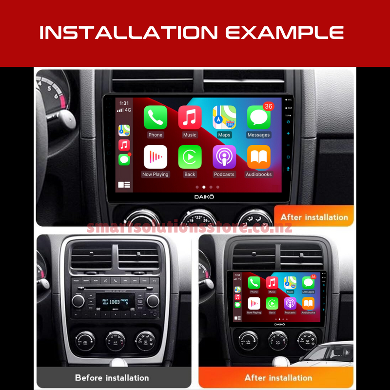 Daiko PRO Car Stereo Wireless Carplay Android Auto For Dodge Caliber 2007-2012