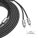 Recoil XI212 Braided RCA Audio Cable 2-Channel 3.6m
