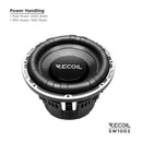 Recoil SW10D2 10-Inch Echo Max Series Dual 2-Ohm Subwoofer 1000W RMS