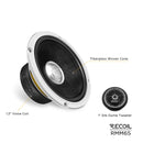 Recoil RMM65 Component Car Speakers 6.5" 320W Max Echo Plus Series