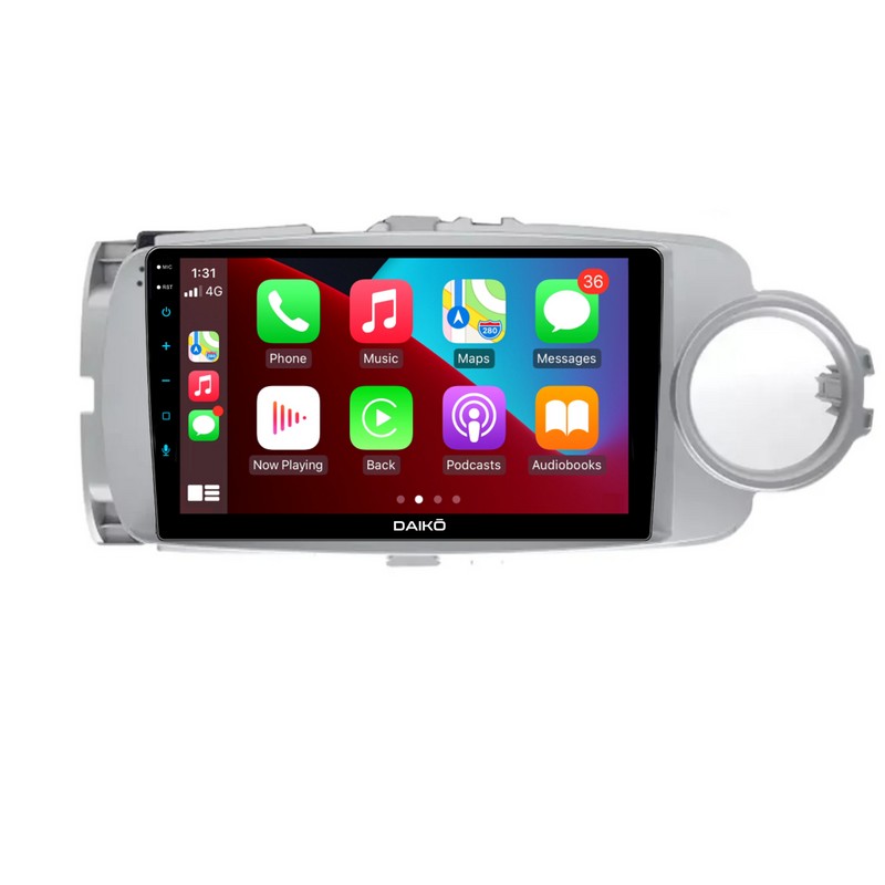 Daiko Ultra Car Stereo Carplay Android Auto 8GB RAM + 126GB For Toyota Vitz Yaris 2011-13