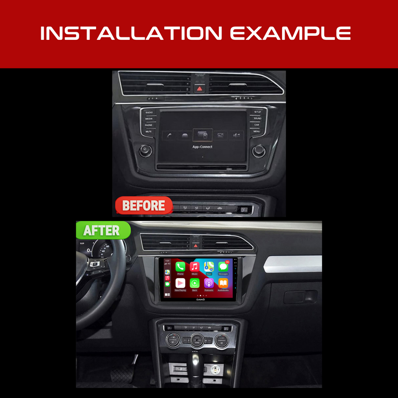 Daiko Multimedia Unit Wireless Carplay Android Auto For 2017+ Volkswagen Golf, Tiguan, Polo, Terramont, Passat, Jetta / 2019+ Transporter (T6)
