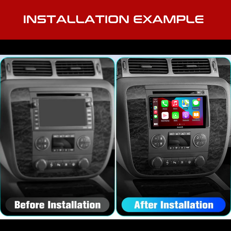 Daiko Car Stereo Wireless Carplay Android Auto For Chevrolet Silverado 2007-2014