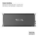 Recoil RED2500.1 Subwoofer Amplifier Class-D 5000W Max Car Audio Mono-block