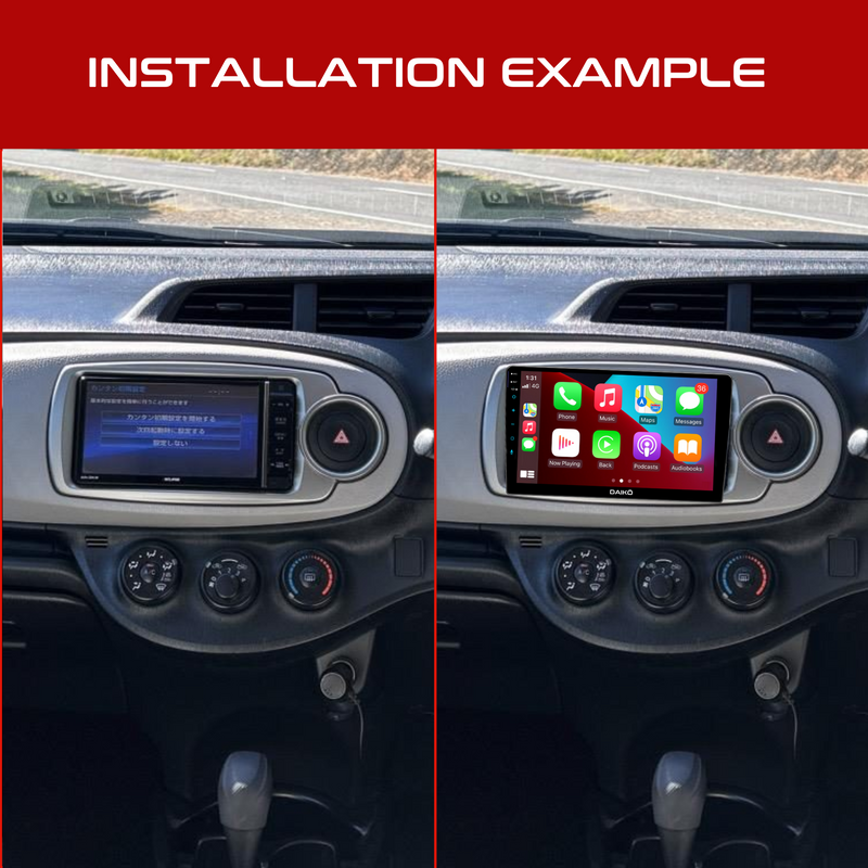 Daiko Ultra Car Stereo Carplay Android Auto 8GB RAM + 126GB For Toyota Vitz Yaris 2011-13