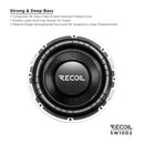 Recoil SW10D2 10-Inch Echo Max Series Dual 2-Ohm Subwoofer 1000W RMS