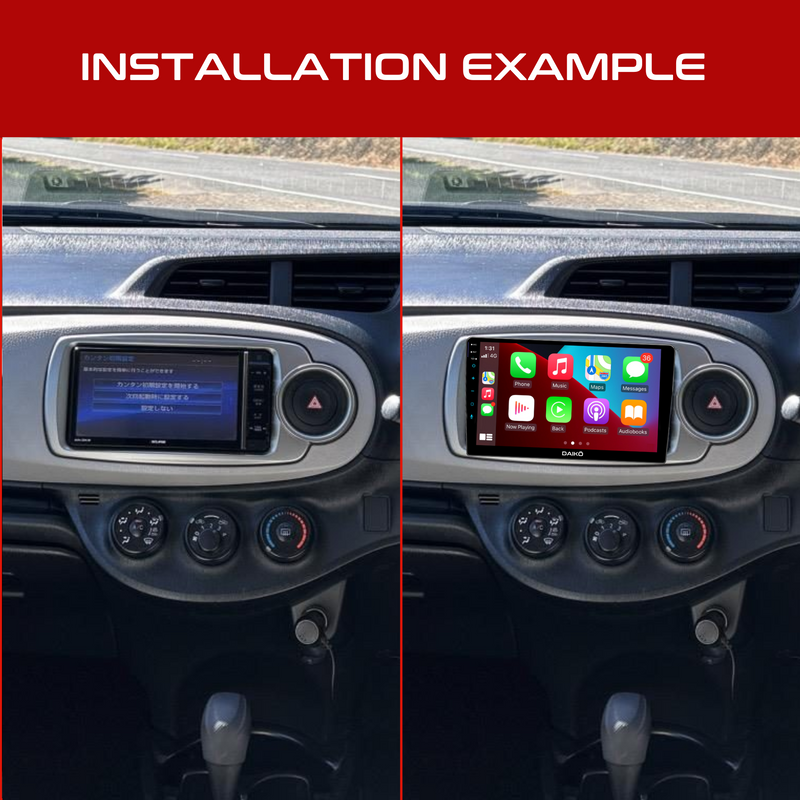 Daiko Multimedia Unit Wireless Carplay Android Auto For Toyota Vitz Yaris 2011-13