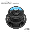 Recoil PW12D2 12" Dual Coil Car Subwoofer 1400W Echo Pro series