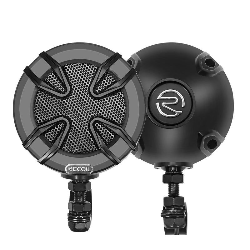 Recoil R3-Q Complete Quad Waterproof Bluetooth Speakers System 3inch� Speakers 360 Watts Class-D Amplifier with Built-in Bluetooth Waterproof Wireless Remote