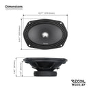 Recoil MS69-4P 6X9-Inch Midrange Pro Audio Car Speakers 700W Max 350W RMS (Pair) 4Ohm