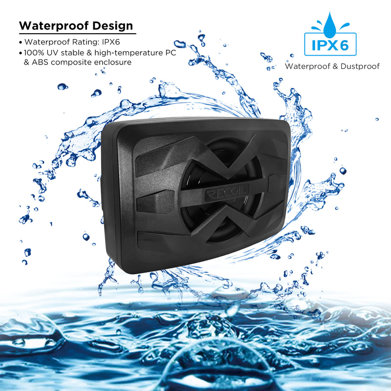 Recoil WS8 Waterproof Passive 8inch Subwoofer with 8” Passive Radiato