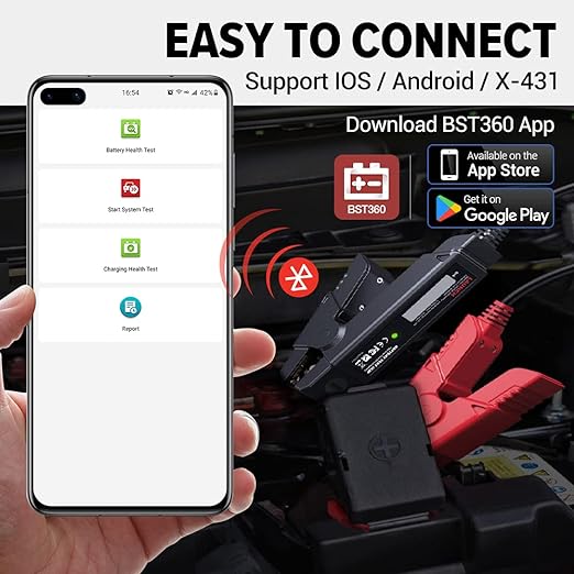 LAUNCH 2023 BST360 Car Battery Tester, Bluetooth Analyzer for Android/iPhone