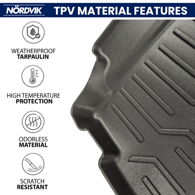 Nordvik Heavy Duty Floor Liners Kit For Nissan Navara NP-300 4 Doors 2015-2021