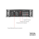 Recoil RED1800.5 Class-D Car Audio 5-Channel Amplifier 1800W