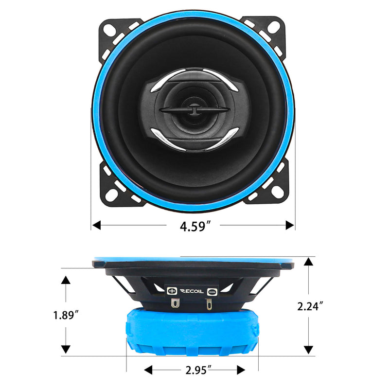 RCX4 Echo Series 4-Inch Car Audio Coaxial Speaker System