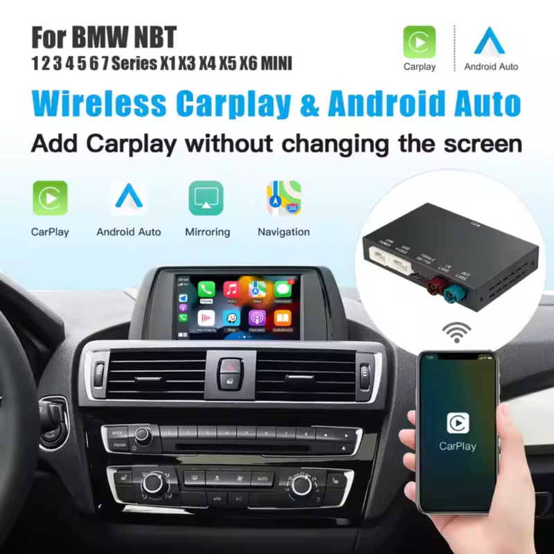 Wireless CarPlay Android Auto Decoder For BMW CCC 3,5,7 Series 2006-2009