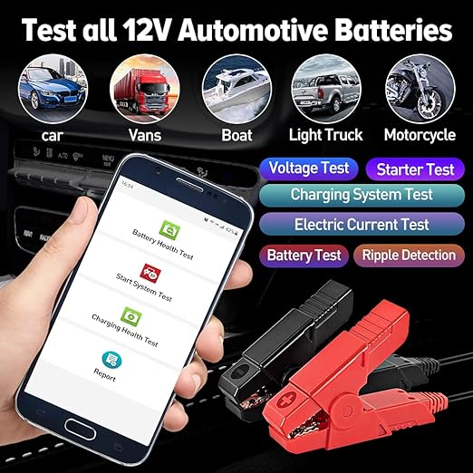 LAUNCH 2023 BST360 Car Battery Tester, Bluetooth Analyzer for Android/iPhone