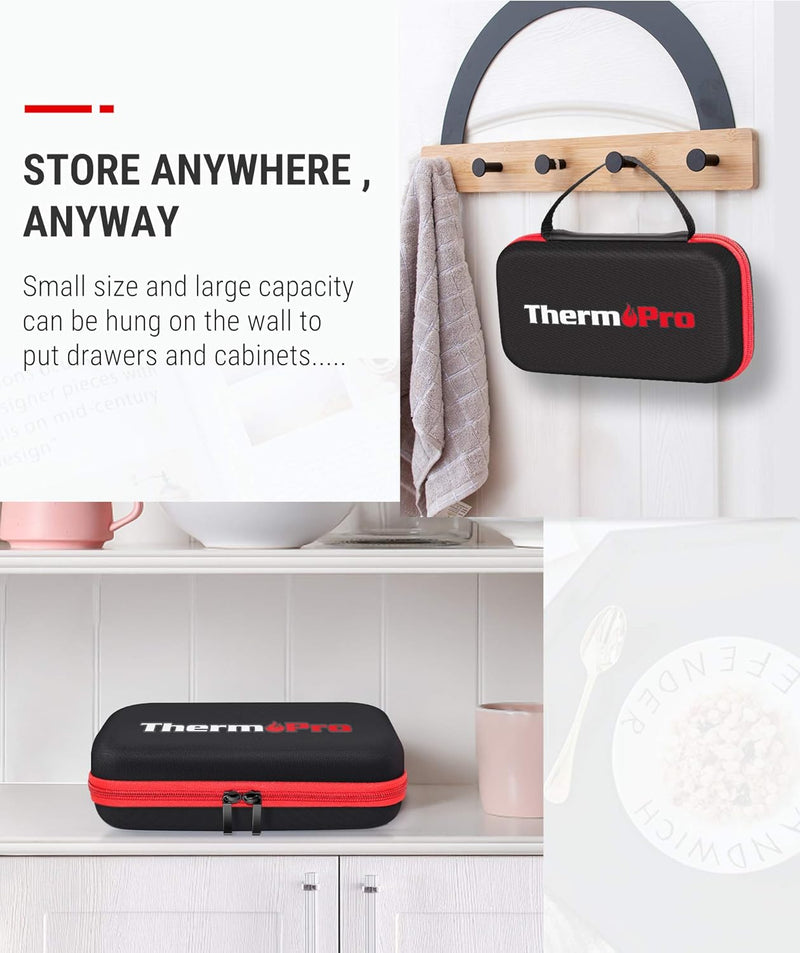 ThermoPro TP-98 Hard Carrying Case | Shockproof, Waterproof & Durable Storage for Meat Thermometers