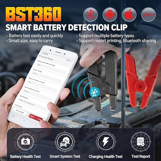 LAUNCH 2023 BST360 Car Battery Tester, Bluetooth Analyzer for Android/iPhone