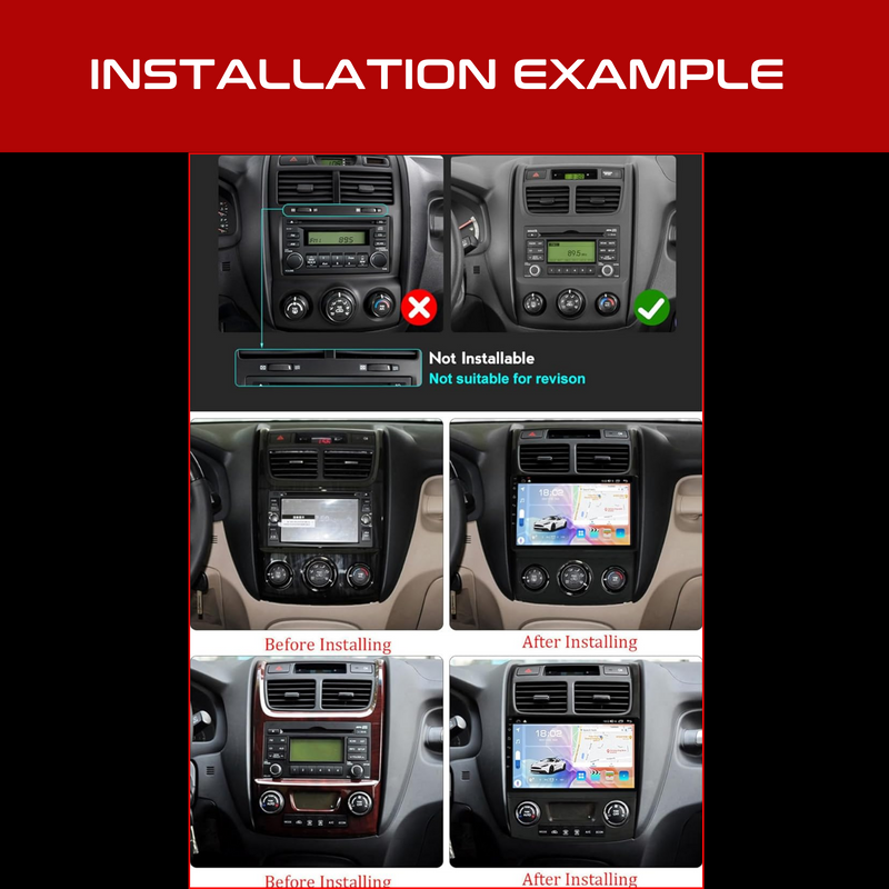 Daiko Multimedia Unit Wireless Carplay Android Auto For Kia Sportage 2004-2009
